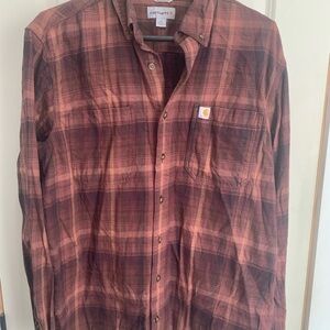 Carhartt Men's Brown Plaid Shirt A4